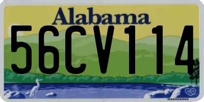 AL license plate 56CV114