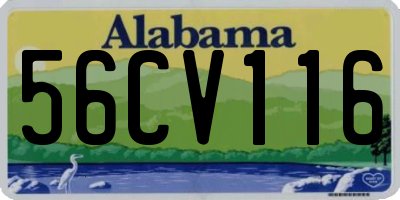 AL license plate 56CV116
