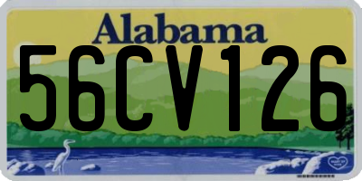 AL license plate 56CV126