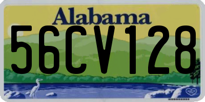 AL license plate 56CV128
