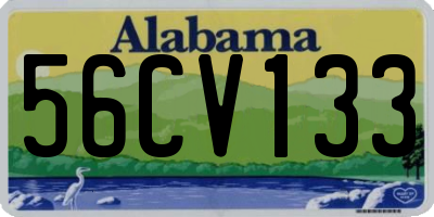 AL license plate 56CV133