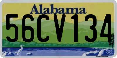 AL license plate 56CV134