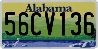 AL license plate 56CV136