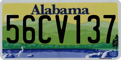 AL license plate 56CV137