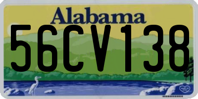 AL license plate 56CV138