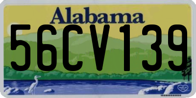AL license plate 56CV139