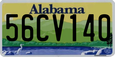 AL license plate 56CV140