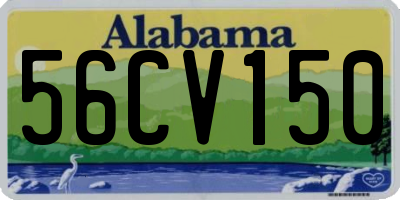 AL license plate 56CV150