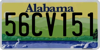 AL license plate 56CV151