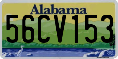 AL license plate 56CV153