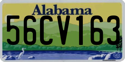AL license plate 56CV163