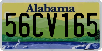 AL license plate 56CV165