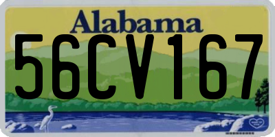 AL license plate 56CV167
