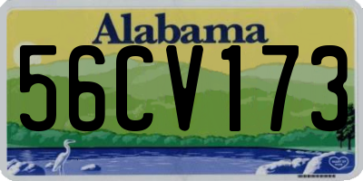 AL license plate 56CV173