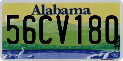 AL license plate 56CV180
