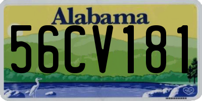 AL license plate 56CV181