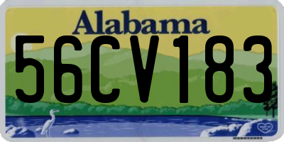 AL license plate 56CV183