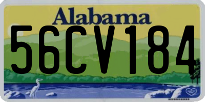 AL license plate 56CV184