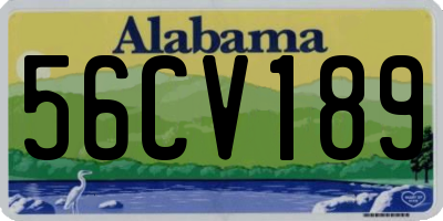 AL license plate 56CV189