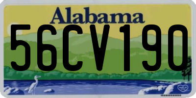 AL license plate 56CV190