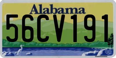 AL license plate 56CV191
