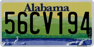 AL license plate 56CV194