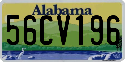 AL license plate 56CV196