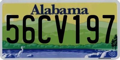 AL license plate 56CV197