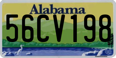 AL license plate 56CV198