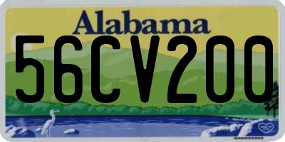 AL license plate 56CV200