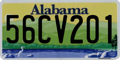 AL license plate 56CV201