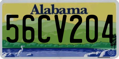AL license plate 56CV204