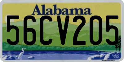 AL license plate 56CV205