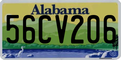 AL license plate 56CV206