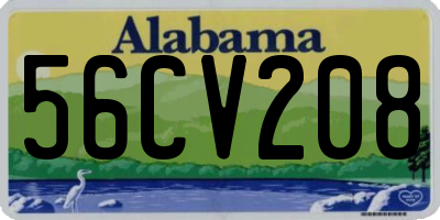 AL license plate 56CV208