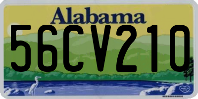 AL license plate 56CV210