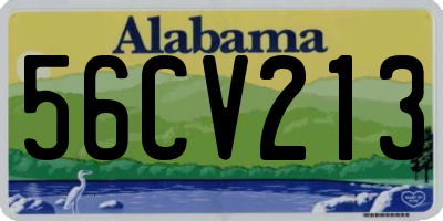 AL license plate 56CV213