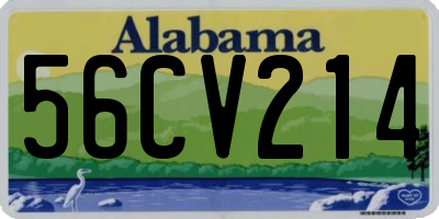 AL license plate 56CV214