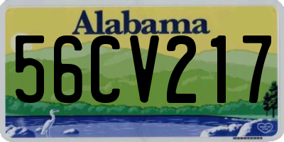 AL license plate 56CV217