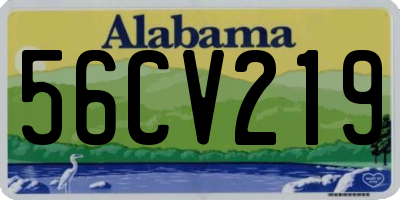 AL license plate 56CV219
