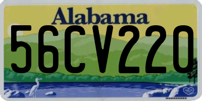 AL license plate 56CV220