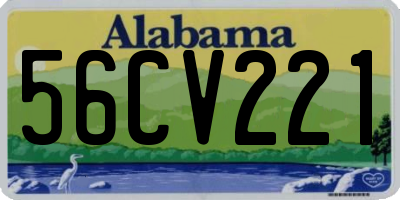 AL license plate 56CV221