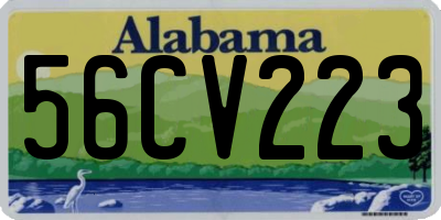 AL license plate 56CV223