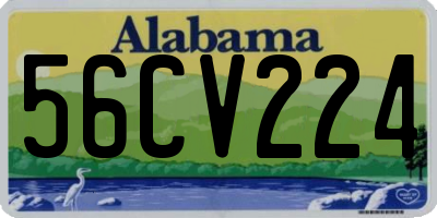 AL license plate 56CV224