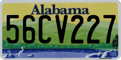 AL license plate 56CV227