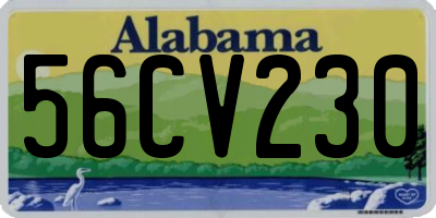 AL license plate 56CV230