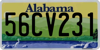 AL license plate 56CV231