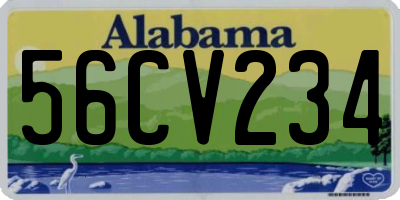 AL license plate 56CV234