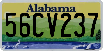 AL license plate 56CV237