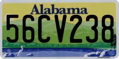 AL license plate 56CV238